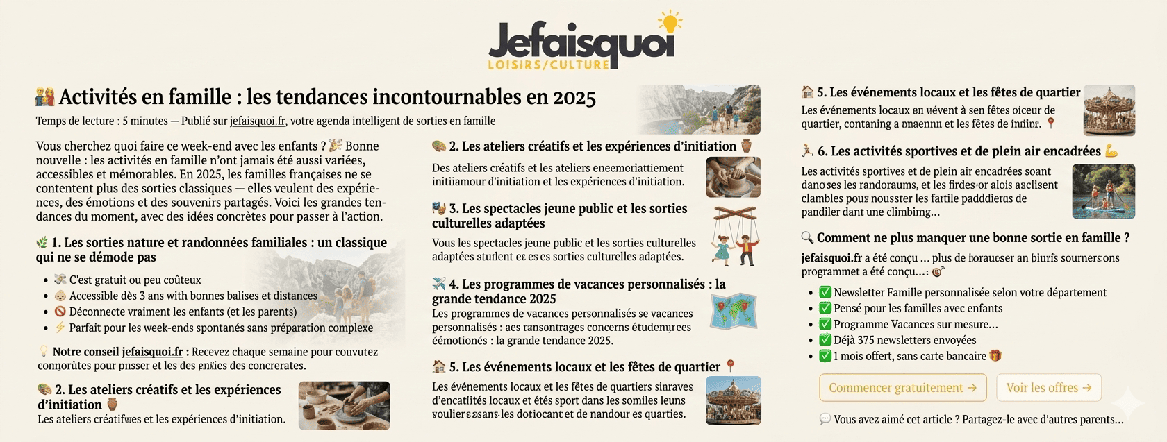 Activités en famille : les tendances incontournables en 2026